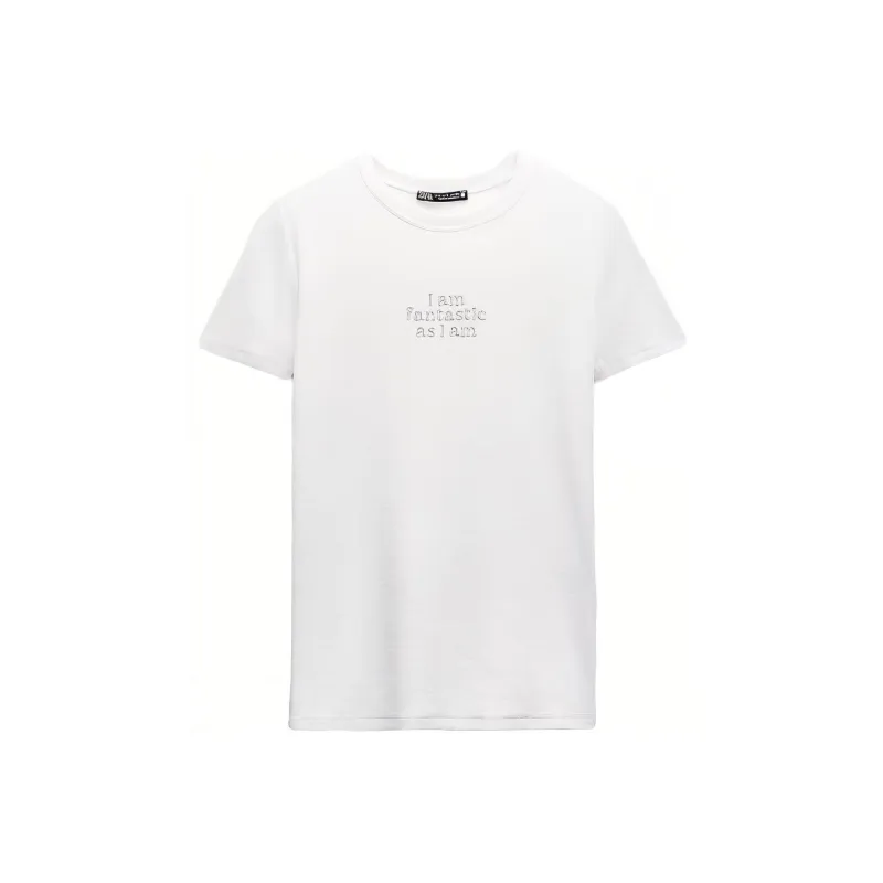 ZARA T-Shirts Women's Silver-0
