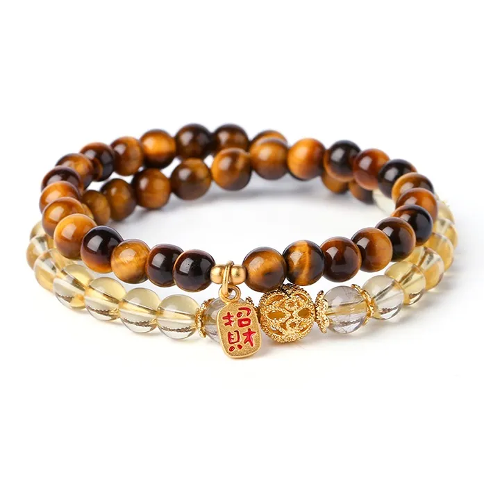Xiang Yin Tiger's Eye Stone Bracelets Unisex-0