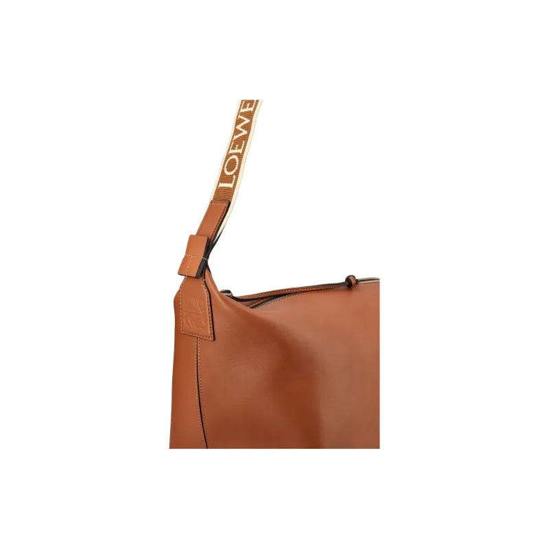LOEWE Smooth Calf Leather Shoulder Bag, Crossbody Bag Men's Brown-4