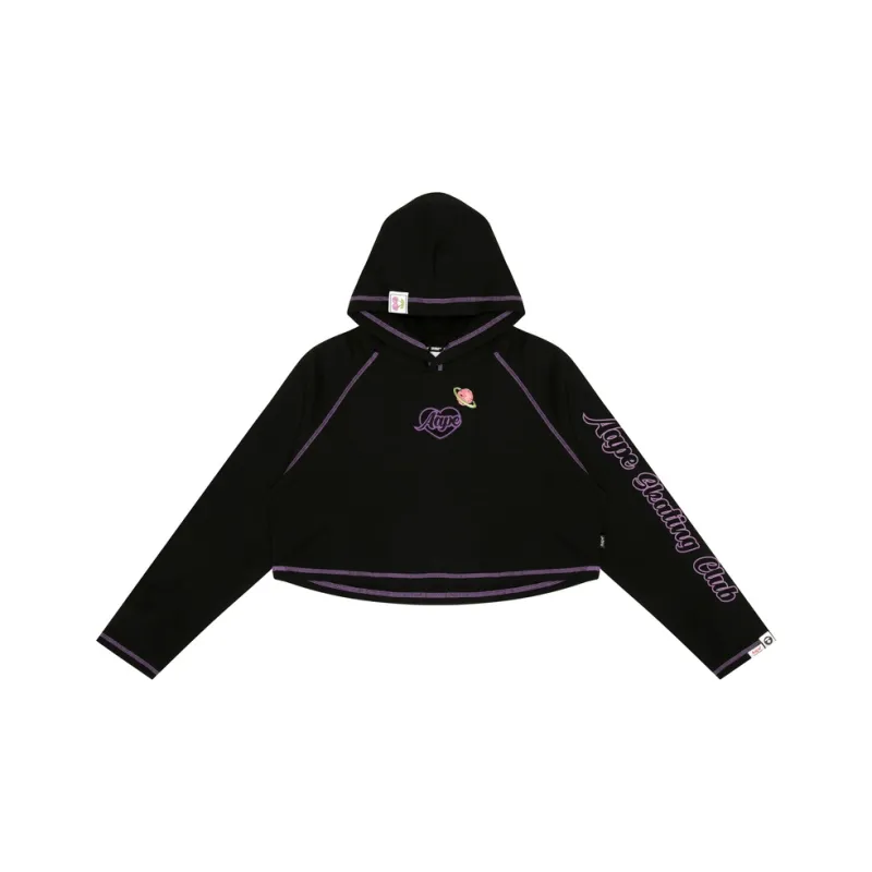 Aape Heart Logo embroidered Cotton Hoodie-0