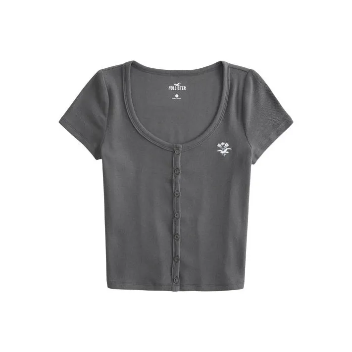 Hollister T-Shirt Women's Dark Gray-0