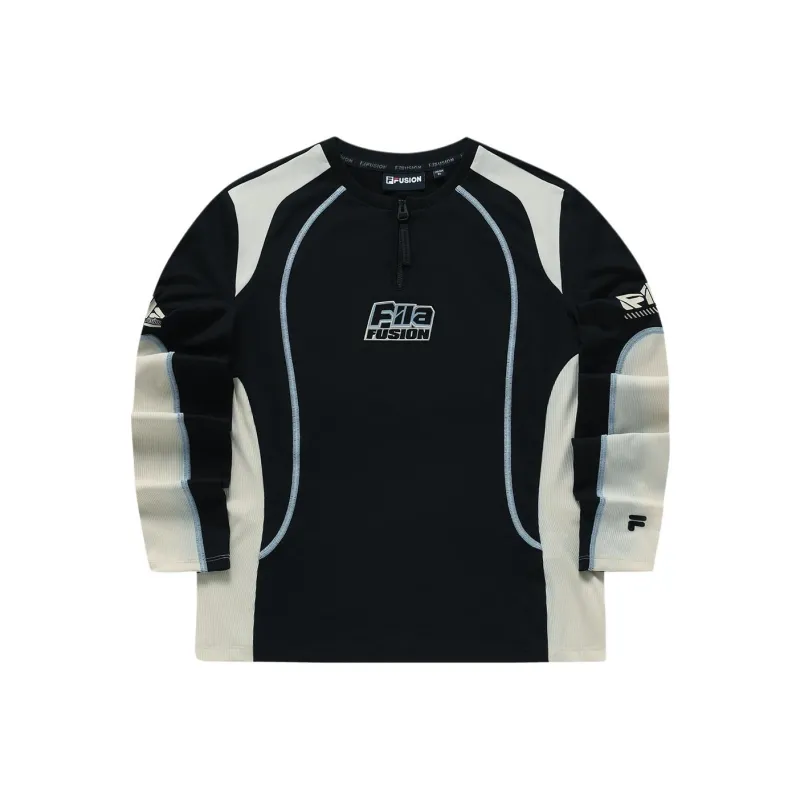 FILA FUSION Set in Sleeve T Shirt Women's Jet Black-0