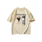 Apricot-T-Shirt-Quirky Cartoon Large