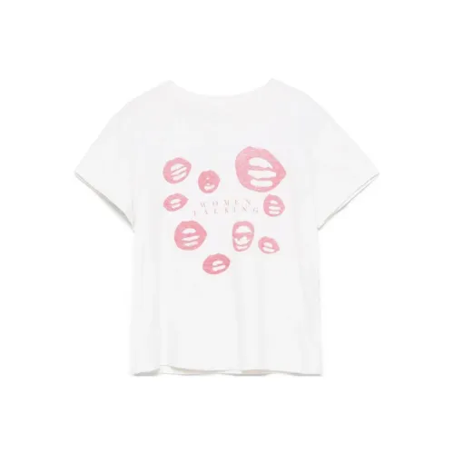 RE/DONE Graphic Lips Print Casual Top