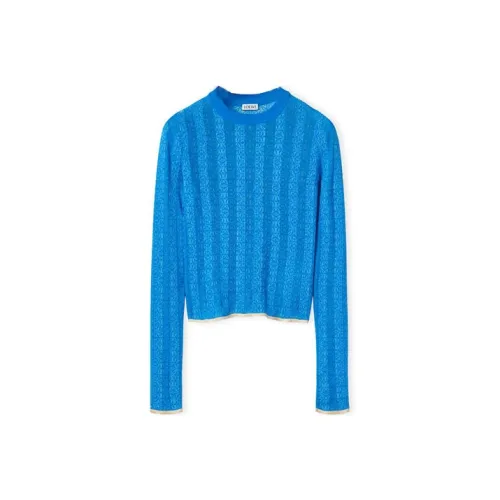 LOEWE FW22 Slim Fit Sweater Women's Blue