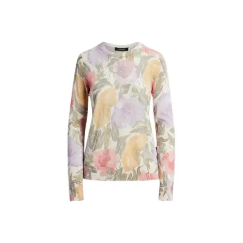LAUREN RALPH LAUREN Floral Sweater Women's Beige