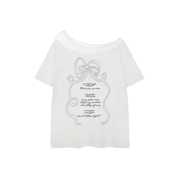 CUWU Short Sleeved Off Shoulder T Shirt Women's