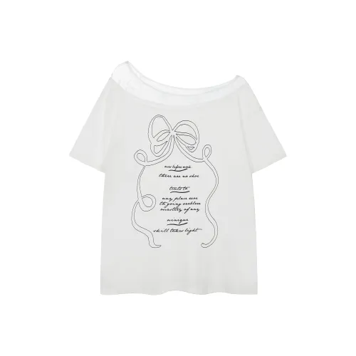 CUWU Short Sleeved Off Shoulder T Shirt Women's