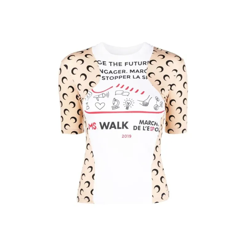 Marine Serre T-Shirts Women's White-0