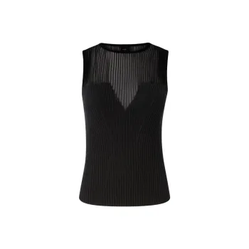PINKO Sleeveless Ribbed Top