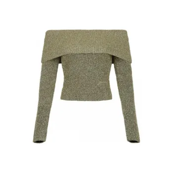 GANNI Sparkle Off The Shoulder Blouse