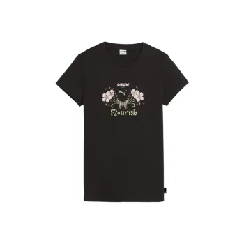 PUMA Grow & Flourish Women's Graphic Tee T-Shirt Women's Black