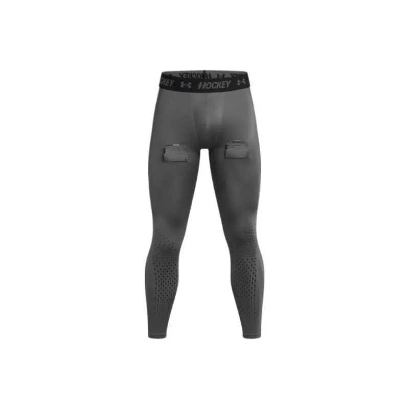 Under Armour Hockey Compression Sports Pants Men's Gray 025-0