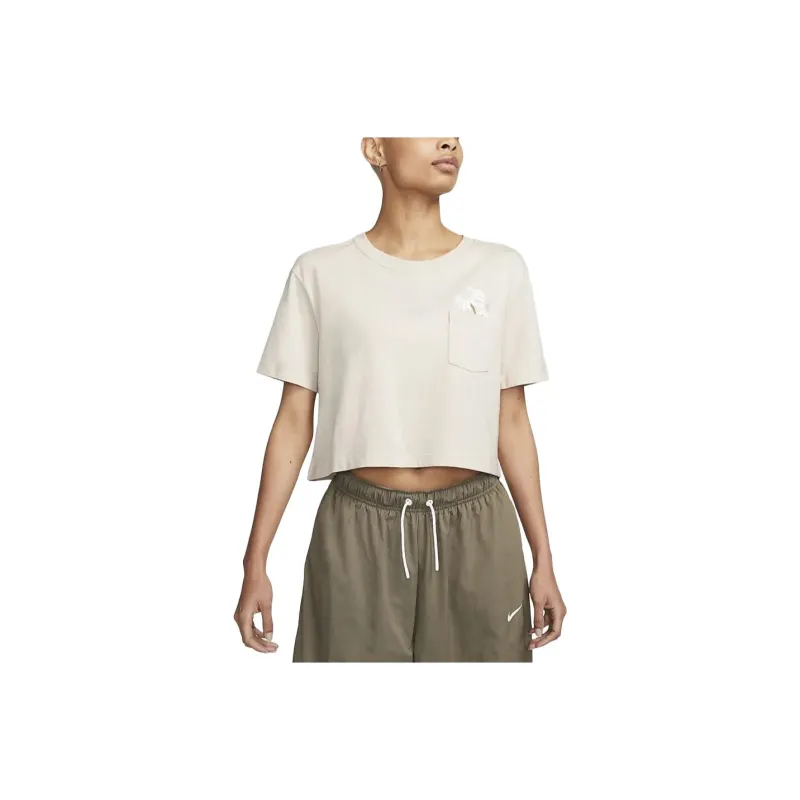 Nike Crop Tops Women's Woody Brown-0