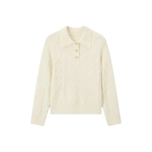 EICHITOO Sweaters Women's Ecru