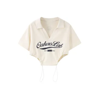 OAKAO Crop Tops Women's Ecru