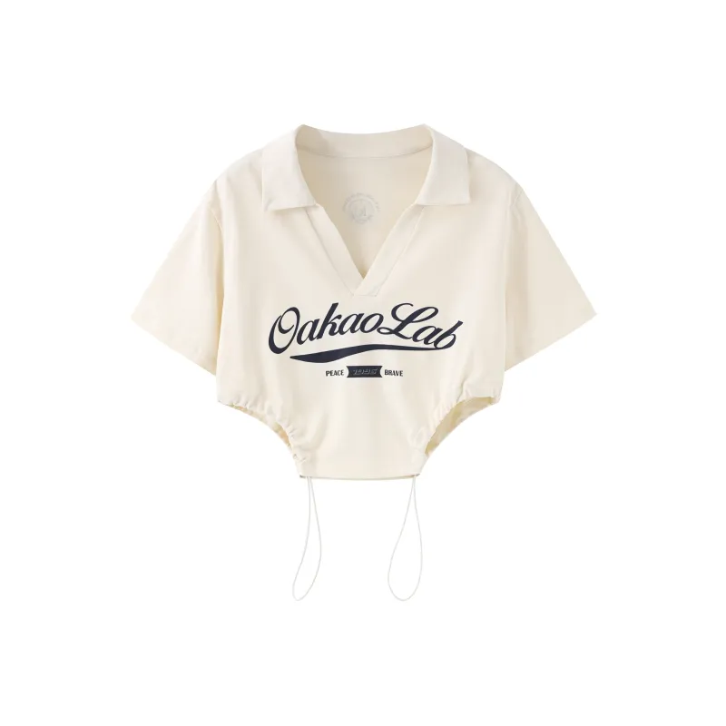 OAKAO Crop Tops Women's Ecru-0