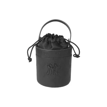 MLB Leather, Small Size Bucket Bag Handbag Regular Women's Black/Wild Berry Barbie Pink/Pink/Millennium Denim