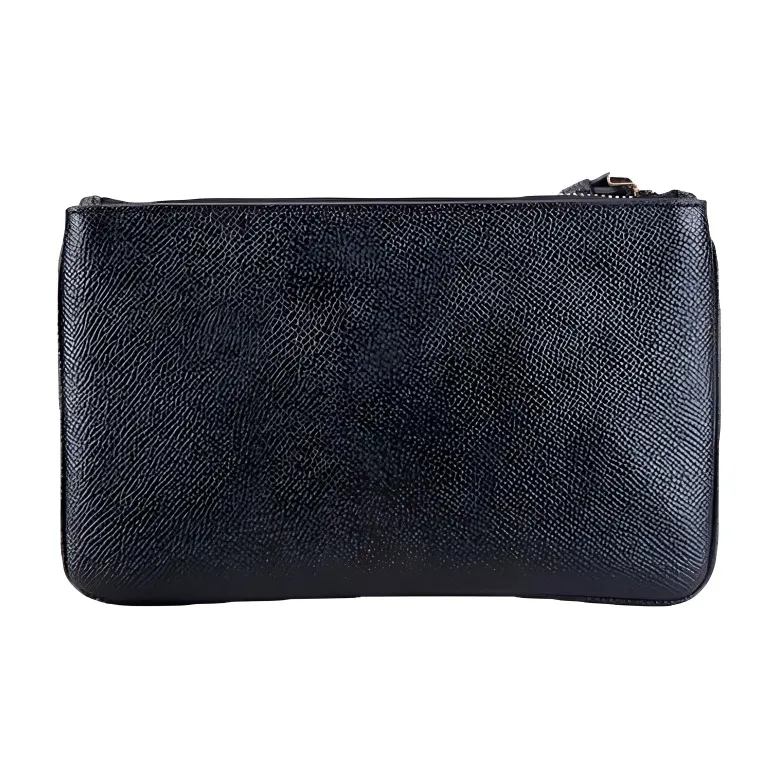 COACH Leather Wallets Clutches Women's Black-2