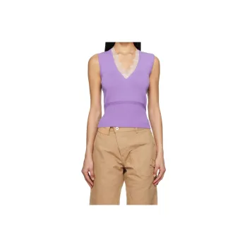 JW Anderson Lace Trim V Neck Vest