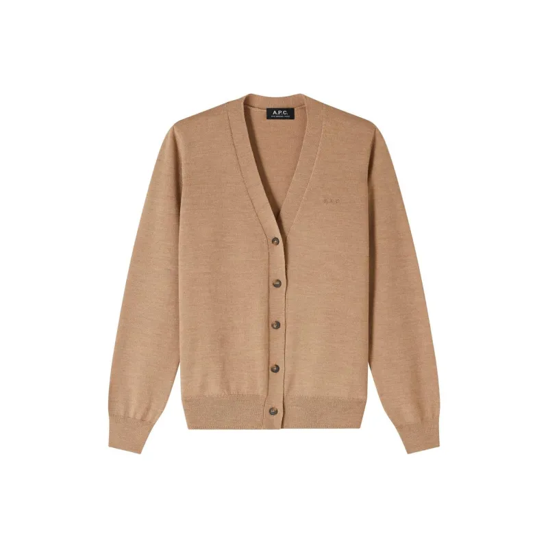 A.P.C Salome Logo Embroidered Cardigan-0
