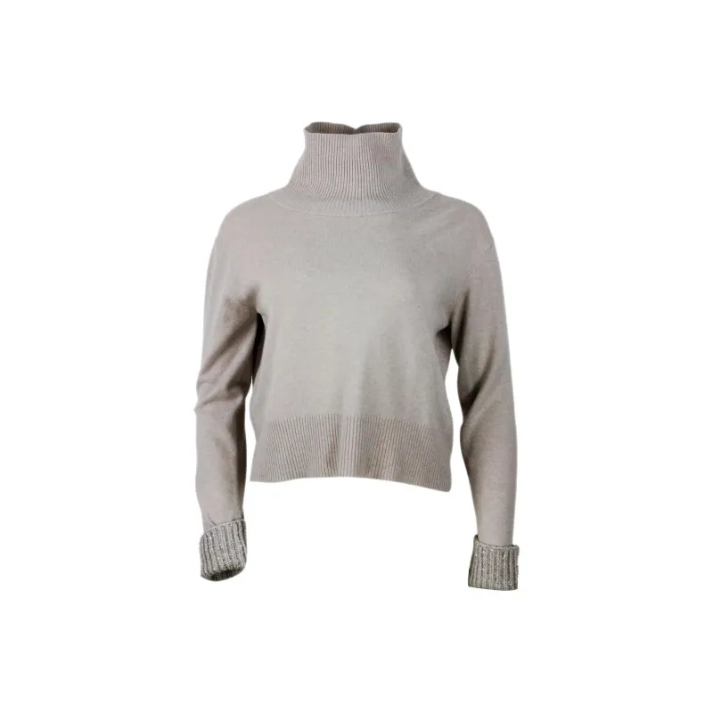 Fabiana Filippi Roll Neck Embellished Knitted Jumper-0