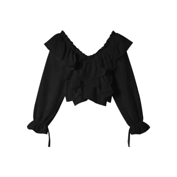 EIDOLON GRAIN Crop Tops Women's Black