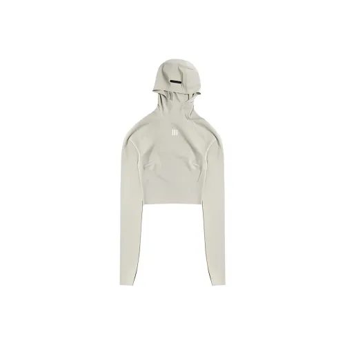 Adidas Athletics Women'ss Base Layer Crop Hoodie Sesame