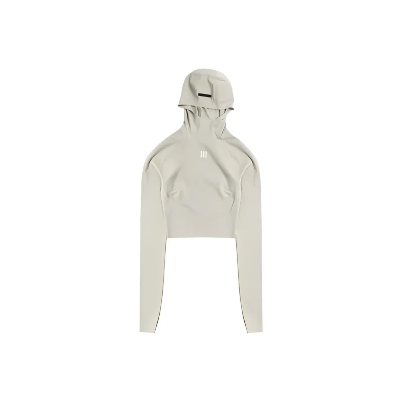 Fear Of God Athletics Women'ss Base Layer Crop Hoodie Sesame-0