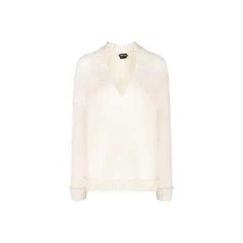 TOM FORD V Neck Chunky Knit Jumper