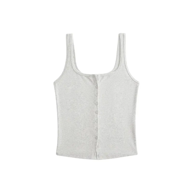 Hollister Tank Tops Women's Light Heather Gray-0