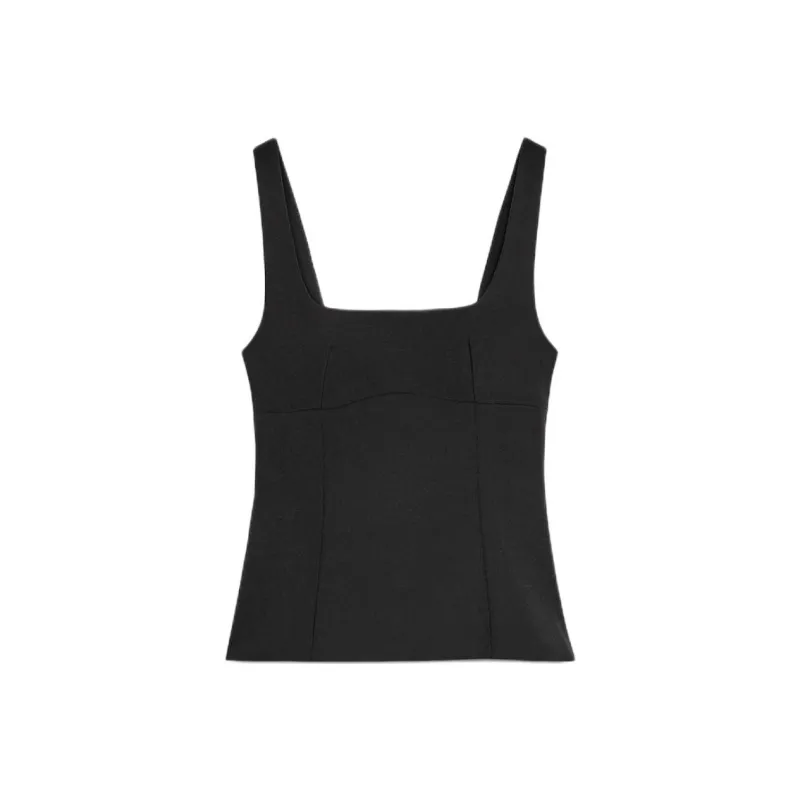 ZARA Tank Tops Women's Black-0