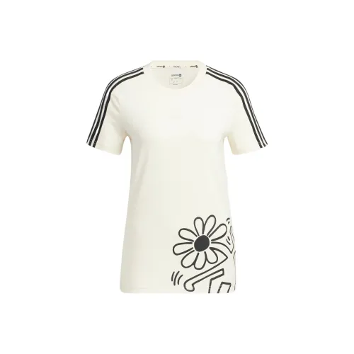 Keith Haring X Adidas Neo T Shirts Women's Ecru