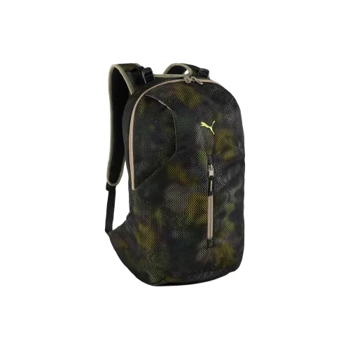 PUMA PUMATECHHoops X Polyester Backpack Large Size Unisex Black & Green