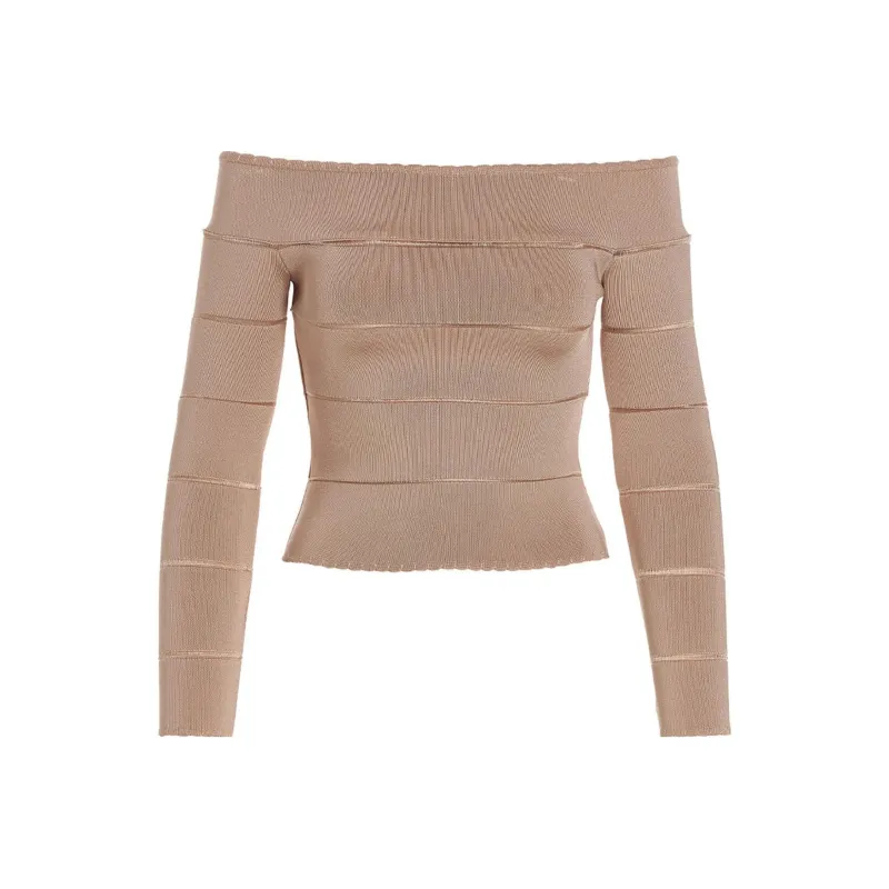 Alexandre Vauthier Off Shoulder Long Sleeved Top-0