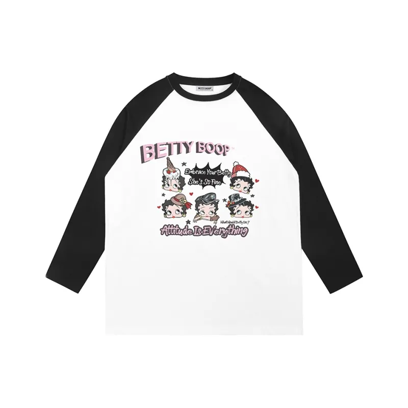 BETTY BOOP T Shirt Women's White/Black-0