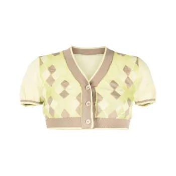 Jacquemus Argyle check pattern Cropped Top