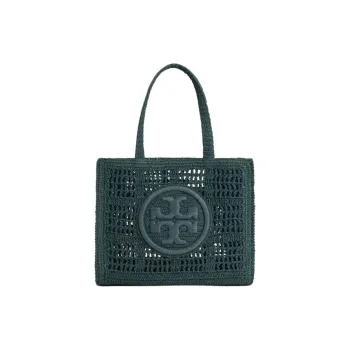 TORY BURCH Ella Cotton Tote Bag, Shopping Bag, Handbag Women's Sky Blue