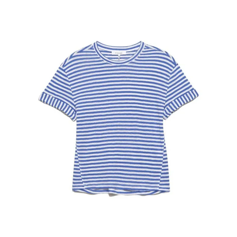 FRAME T Shirt Women's Blue White-0