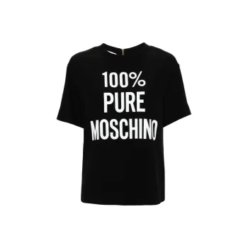 MOSCHINO Slogan print T shirt