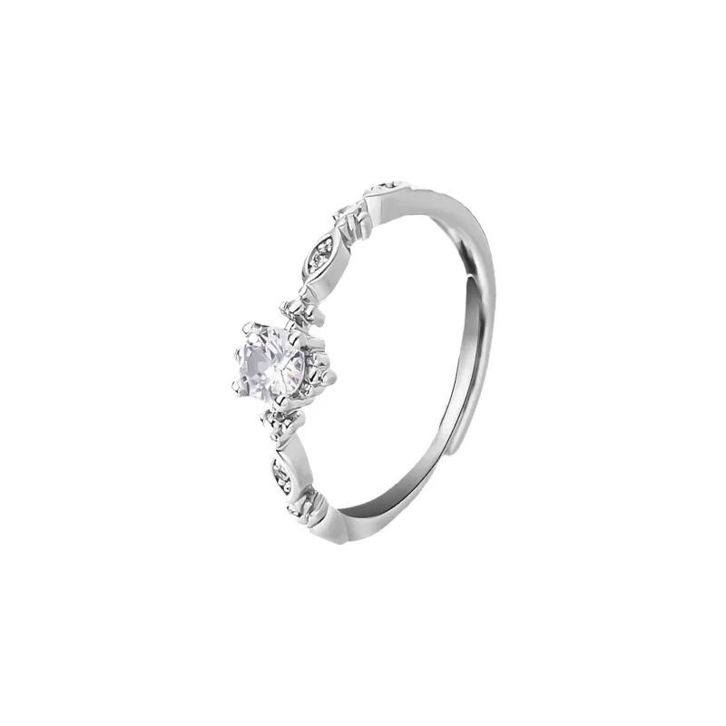 MAGICPOLE Zircon Rings Unisex Silver-2