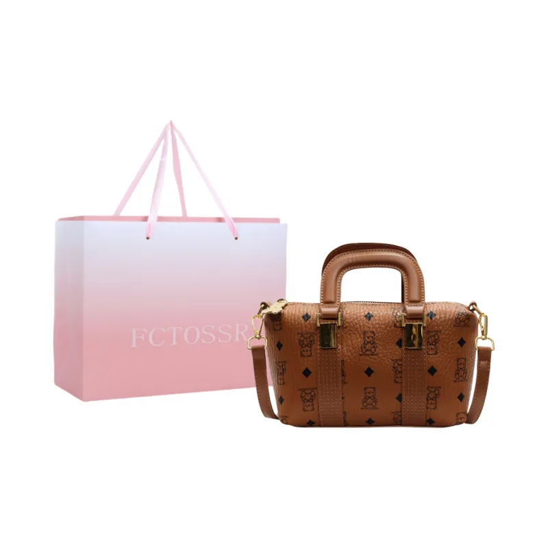 FCTOSSR PU Shoulder Bag, Crossbody Bag, Handbag Women's White/Pink/Brown-12