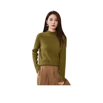 CARBAMMI Sweater Women's Classical Style Green
