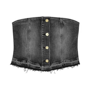 GANNI Crop Tops Women's Black