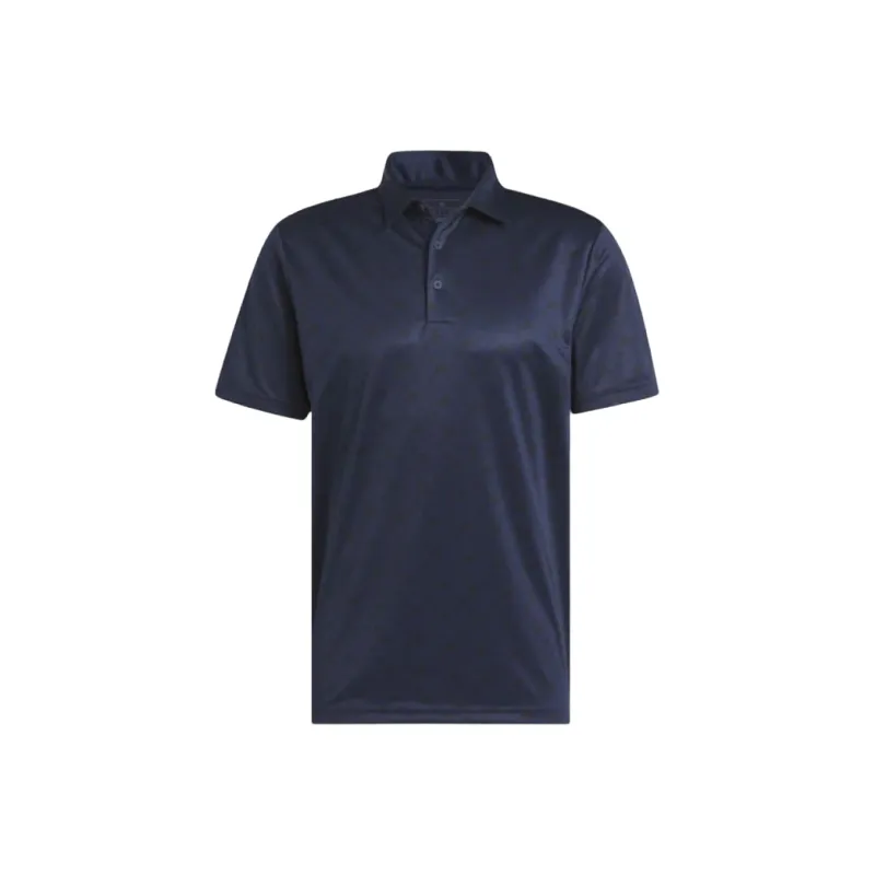 Adidas ALLOVER PRINT Core Allover Print Golf Polo Shirt Golf Apparel Men's Preppy Marine Blue-0
