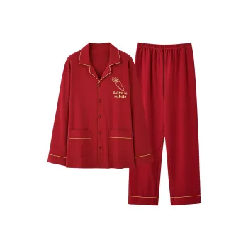 FENTENGCARE Pajama Set Men's Red