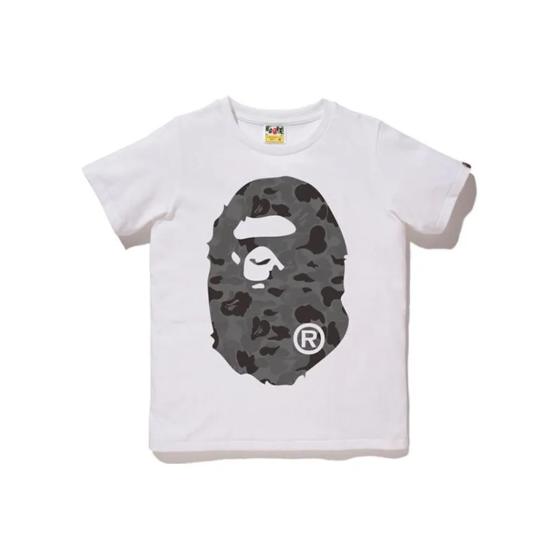 Bape Abc Camo Big Ape Head Tee White/Black-6