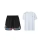 Black Shorts+White Short-Sleeved Shirt