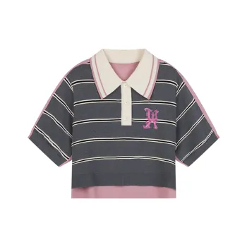 UOOYAA Crop Tops Women's Pink