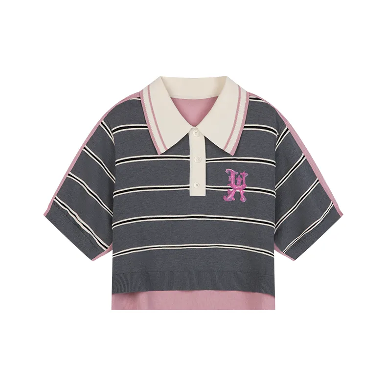 UOOYAA Crop Tops Women's Pink-0